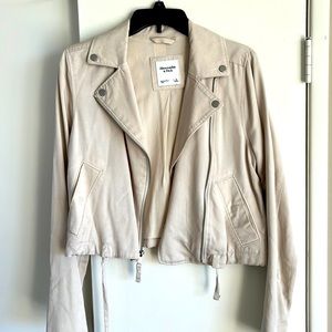 Abercrombie khaki Moto jacket